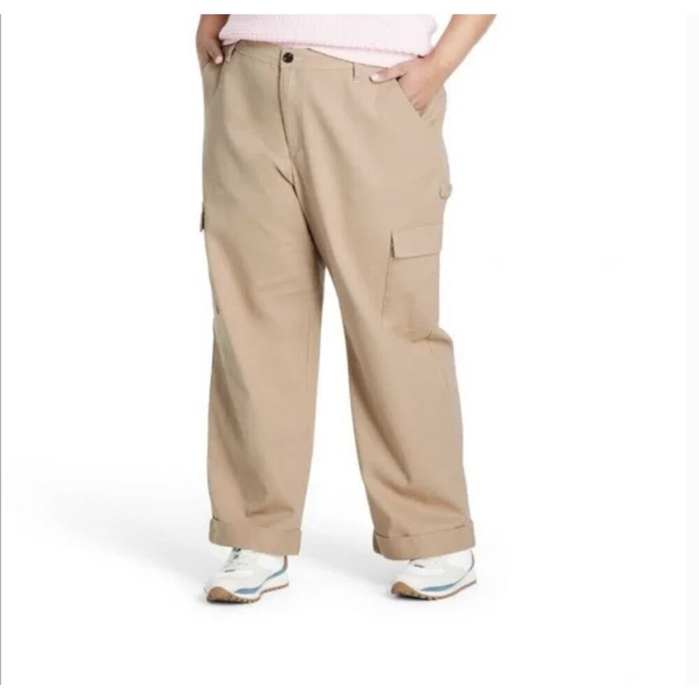 Sandy Liang x Target Khaki Mid-Rise Straight Leg Pocket Pants
